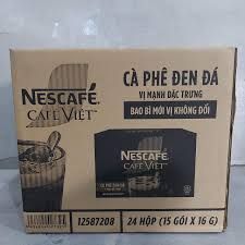 Nescafe Viet Iced Black Coffee 240g (16g x 15 Sachets) x 24 Boxes
