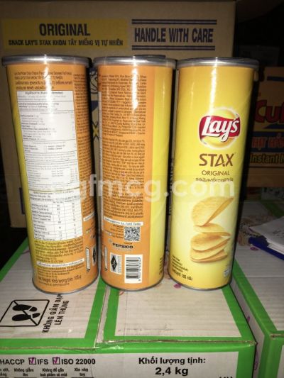 Wholesale Lay's Stax Original Potato Chips 155g x 16 cans