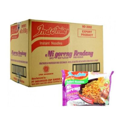 Indomie Instant Dried Noodle Beef Spicy 80g x 40 Bags (Halal)