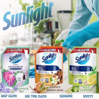 Sunlight Floor Cleaner Eucalyptus & Mint 3.4kg x 4 bags/ carton