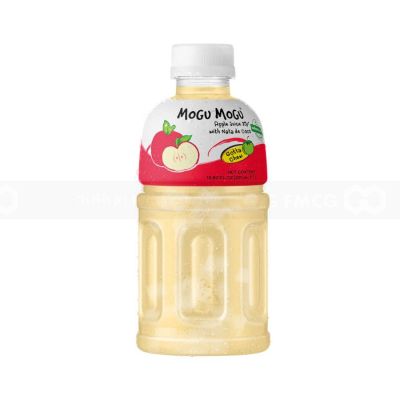 Mogu Mogu Apple Flavored Drink With Natade Coconut 320ml x 24 Bottles