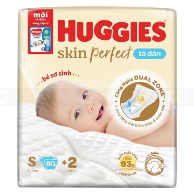 Huggies Skin Perfects Dry Newborn S80 x 3 Bags