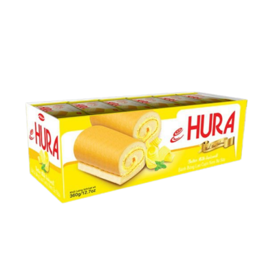 Hura Demi Cheese & Milk Flavor Swissroll 360g x 12 Boxes

