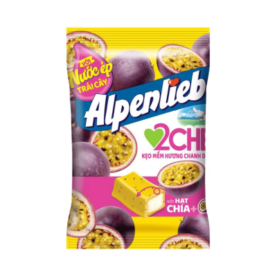 Wholesale Alpenliebe 2 Chew Passion Fruit Chia Seeds 24.5g
