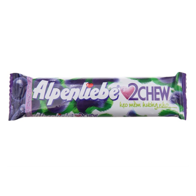 Alpenliebe 2 Chew Grapes 24.5g x 16 Sticks x 24 Pouches