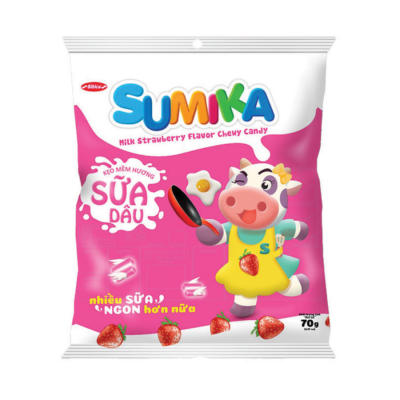 Bibica Sumika Strawberry Milk Candy 275g x 24 Bags