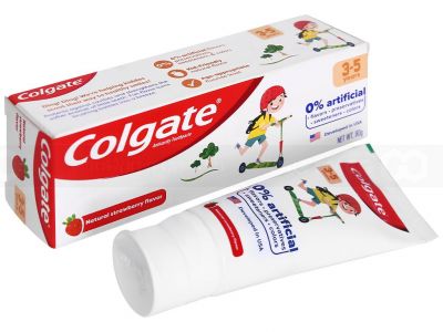 Wholesale Colgate Kid Natural Flavor Strawberry 3 - 5 Y 80G x 48 Tubes