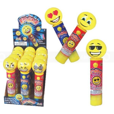 Kidsmania Emoji Light Pop Candy 11g x 12Pcs x 12 Boxes