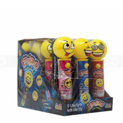 Kidsmania Emoji Light Pop Candy 11g x 12Pcs x 12 Boxes