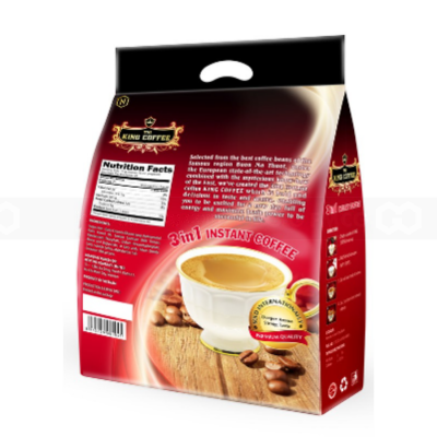 King Coffee 3 in 1 Instant Coffee 16g x 48 Sachets x 10 Bags