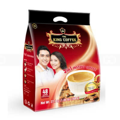 King Coffee 3 in 1 Instant Coffee 16g x 48 Sachets x 10 Bags