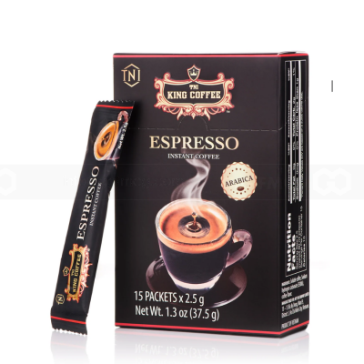 King Coffee Espresso Instant Coffee 2.5g x 15 Sticks x 24 Boxes