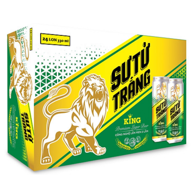 King White Lion Beer 330ml x 24 cans