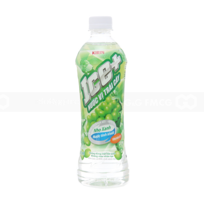 Ice+ Fruit Tasted Water - White Grape 490ml x 24 Bottles