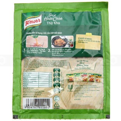 KNORR Seasoning Salt Pork cooked with sauce 28g x 6 Sachects x 10 Sheets