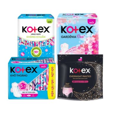 Wholesale Kotex Night Panties Size M/L (5 Pieces + 1 Pack of 8 Pieces 23cm) x 8 Pack