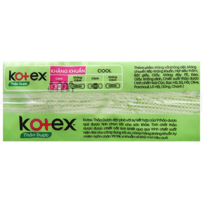 Kotex Herbal Soft Ultra Thin Wings 8pcs x 48Packs
