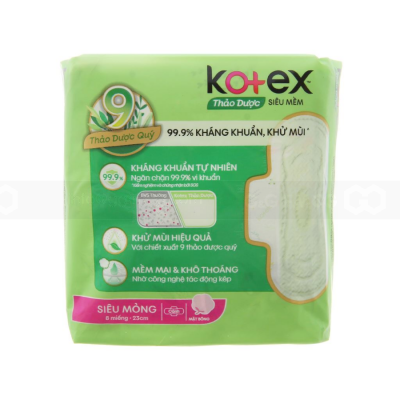 Kotex Herbal Soft Ultra Thin Wings 8pcs x 48Packs