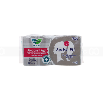 Lauríer Active Fit Sanitary Ag Silver Deo Care Pads 36 Piece x 12 Packs