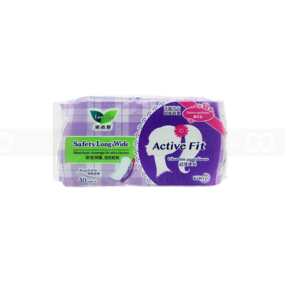 Lauríer Active Fit Sanitary Safety Long & Wide Sakura Perfume 40 Piece x 12 Packs