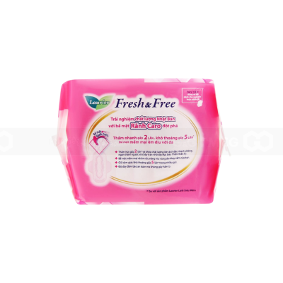 Lauríer Fresh & Free Sanitary Pads Thick Wings 8 Piece x 60 Packs