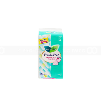Lauríer Fresh & Free Sanitary Pads Ultra Thin Wings 20 Pieces x 45 Packs