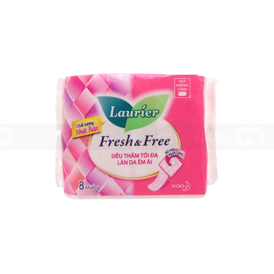 Lauríer Fresh & Free Thick Wingless 8 Piece x 60 Packs