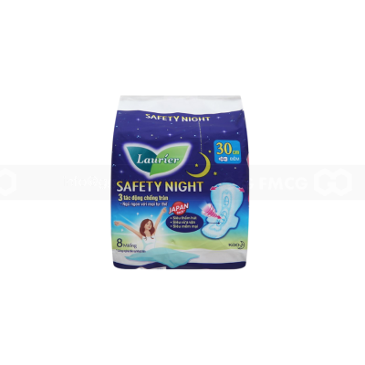 Lauríer Safety Night Sanitary Pads 30cm x 8 Piece x 48 Packs