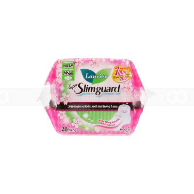 Lauríer Super Slimguard Day Sanitary Cherry Scent Pads 1mm 22cm x 20 Piece x 12 Packs