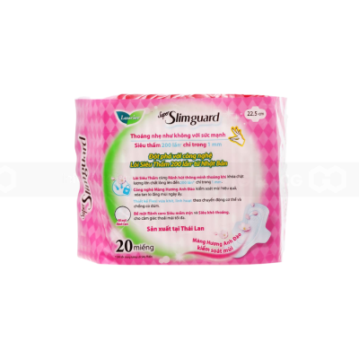 Lauríer Super Slimguard Day Sanitary Cherry Scent Pads 1mm 22cm x 20 Piece x 12 Packs