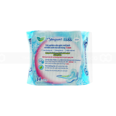 Lauríer Super Slimguard Day Sanitary Cool Pads 25cm x 14 Piece x 12 Packs