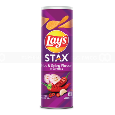 Wholesale Lay's Stax Hot & Spicy Flavor Potato Chips 100g x 16 Cans