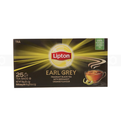 Lipton Tea Earl Grey Fragrant Black Tea With Bergamot Orange 2g x 25Pcs x 18 Boxes