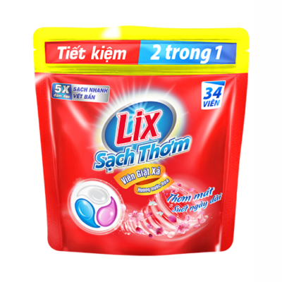Lix Fragrant Laundry Detergent Tablets 15g x 8 Bags