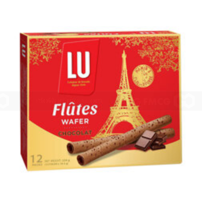 Lu Chocolate Wafer Roll 234g (19.5g x 12 Pack) x 12 Boxes