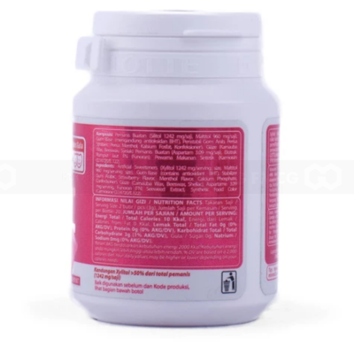 Lotte Xylitol Gum Strawberry Flavor 58g x 6 Jars x 12 Boxes