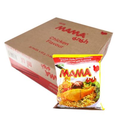 MaMa Oriental Style Instant Noodles Artificial Chicken Flavour 55g x 30 Bags x 6 Boxes