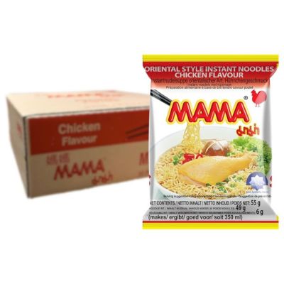 MaMa Oriental Style Instant Noodles Artificial Chicken Flavour 55g x 30 Bags x 6 Boxes