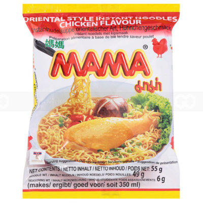 MaMa Oriental Style Instant Noodles Artificial Chicken Flavour 55g x 30 Bags x 6 Boxes