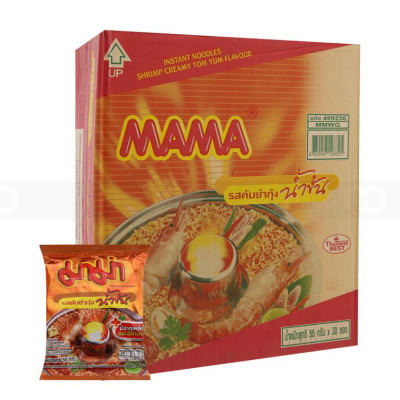 MaMa Instant Noodles Shrimp Creamy Tom Yum Flavour 55g x 30 Bags x 6 Boxes