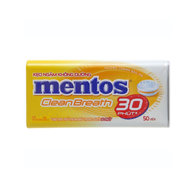 Mentos CleanBreath 30' Lemon Mint 35g x 12 Jars x 6 Boxes