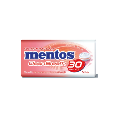 Mentos CleanBreath 30' Mint Peach Flavor 35g x 12 Jars x 6 Boxes