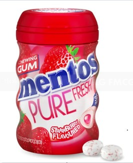 Mentos Pure Fresh Gum - Strawberry 61.25g  x 6 Jars x 12 Blocks