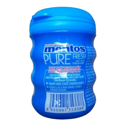 Mentos Pure Fresh Gum - Freshmint 61.25g x 6 Jars x 12 Blocks