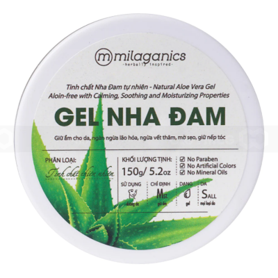 Milaganics Moisturizer Natural Aloe Vera Gel 150ml x 80 Jar
