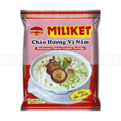 Miliket Mushroom Instant Porridge 50g x 50 Bags
