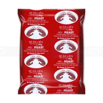 Miliket Shrimp (Orange) Noodle 80g x 30 Bags