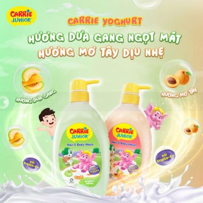 Carrie Junior Hair & Body Wash Yoghurt Melon 700g x 12 Bottle