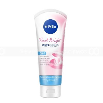 Nivea Women Pearl White MicroBubbles Deep Clean Foam 5IN1 50g  x 24 Tubes
