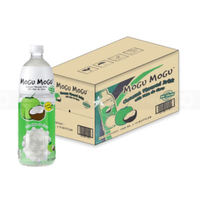 Mogu Mogu Coconut Flavored Drink With Natade Coconut 1L x 12 bottles